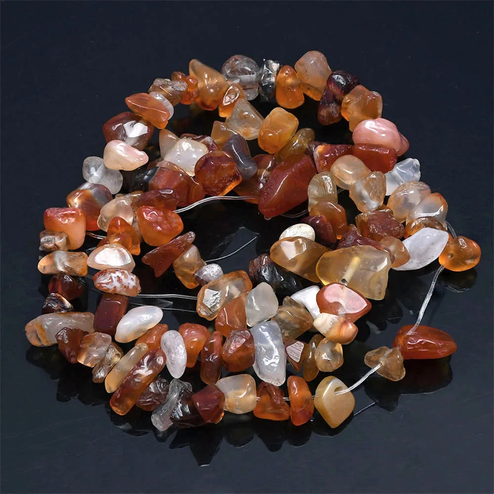 Natural Stone Chip Beads – 5-8mm Irregular Crystal Gravel for DIY Jewelry, 16-Inch (Model HK058)