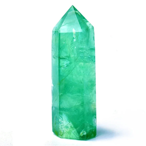 Natural Green Fluorite Crystal Obelisk – Polished Pillar for Healing, Energy Work & Home Decor