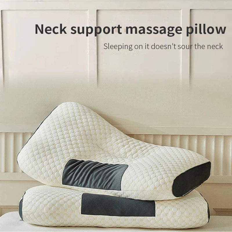 Orthopedic Cervical Neck Pillow – Soybean Fiber Massage Pillow for Sleep & Neck Support