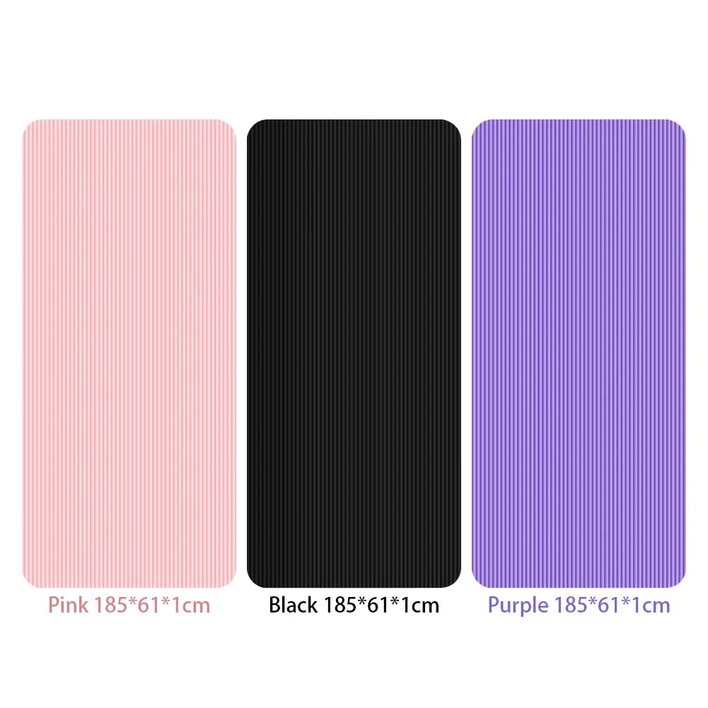 Yoga Mat – Thick Non-Slip - Solid Color NBR Fitness Mat for Home & Gym