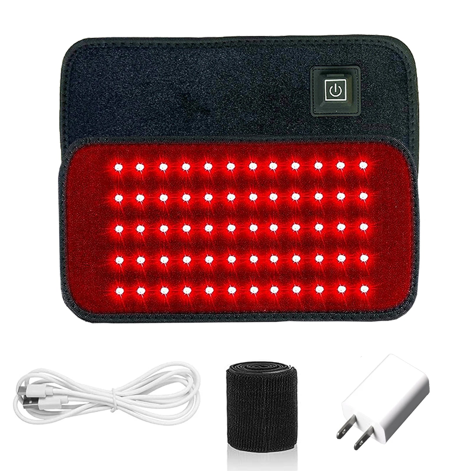 Red & Infrared Light Therapy Belt – 60 LEDs- 660nm & 850nm Slimming Heat Pad for Back, Waist & Full Body Use