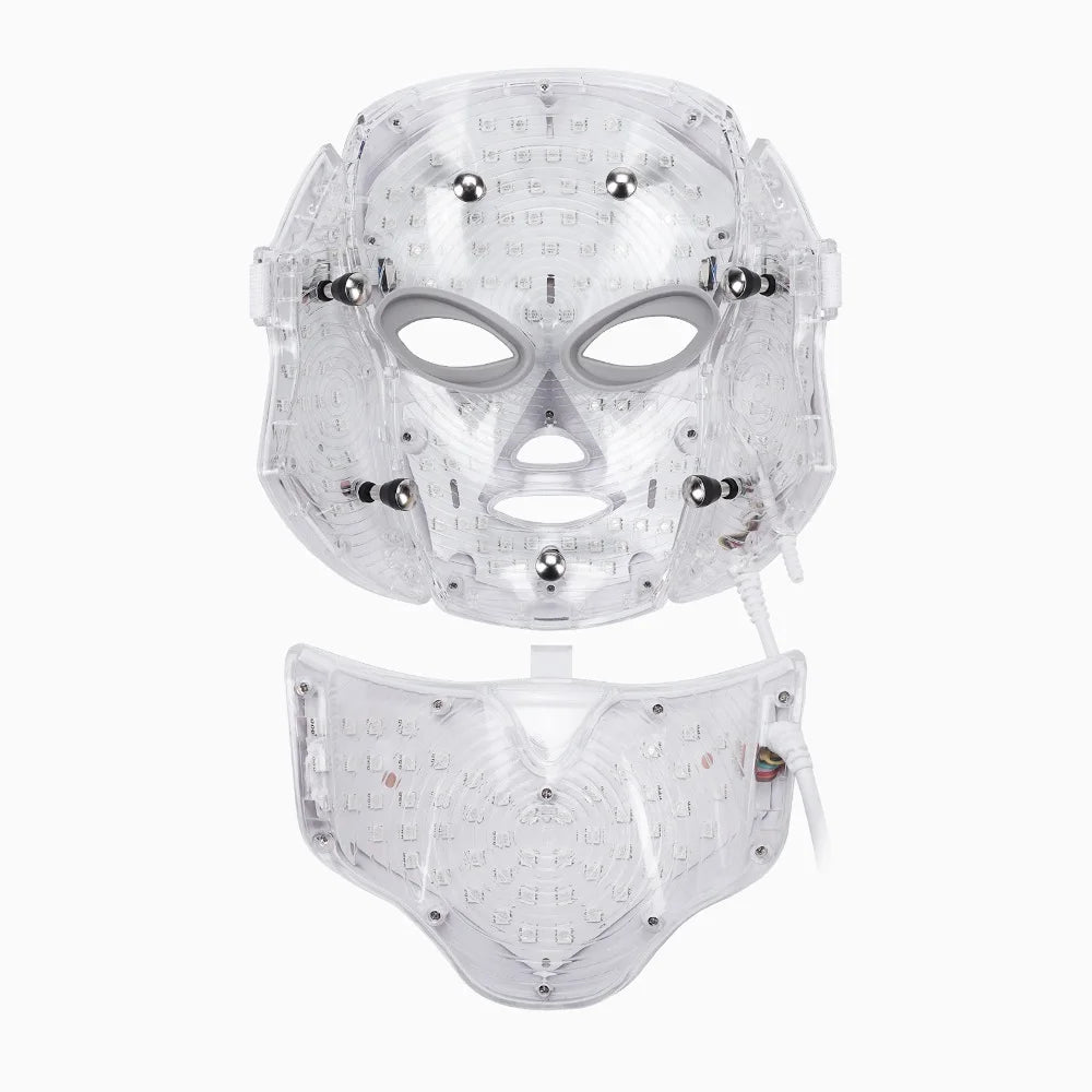 Air Bag 7-Color LED Facial Beauty Mask with Neck Treatment – Skin Rejuvenation, Whitening & Anti-Acne Therapy