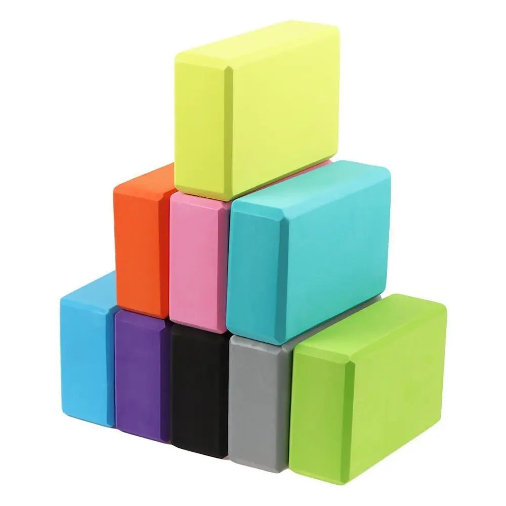 Yoga Block – Colored EVA - Non-Slip Foam Fitness Brick for Yoga, Pilates & Stretching