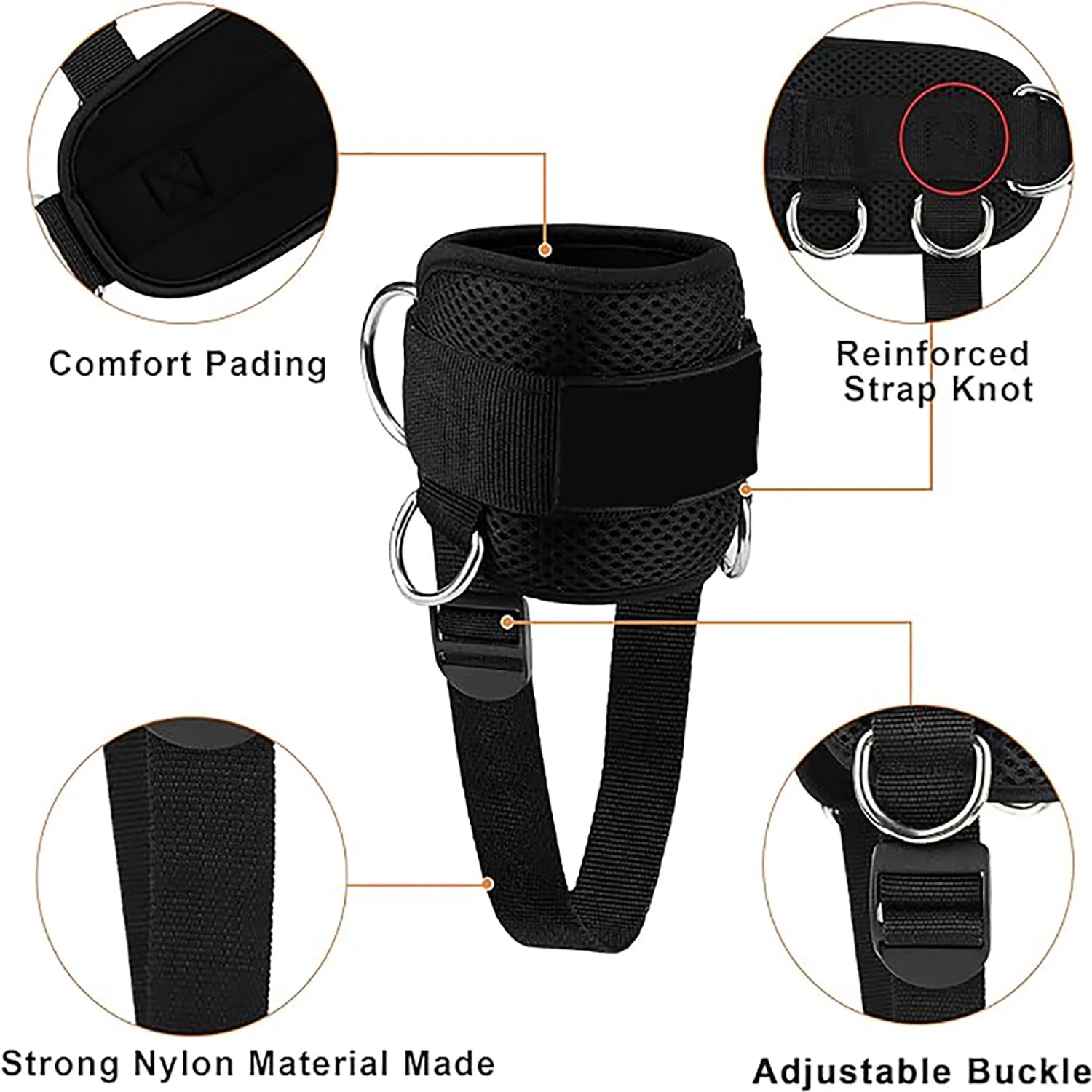 Ankle Straps Resistance Bands Set – Strength Training & Toning for Legs and Glutes