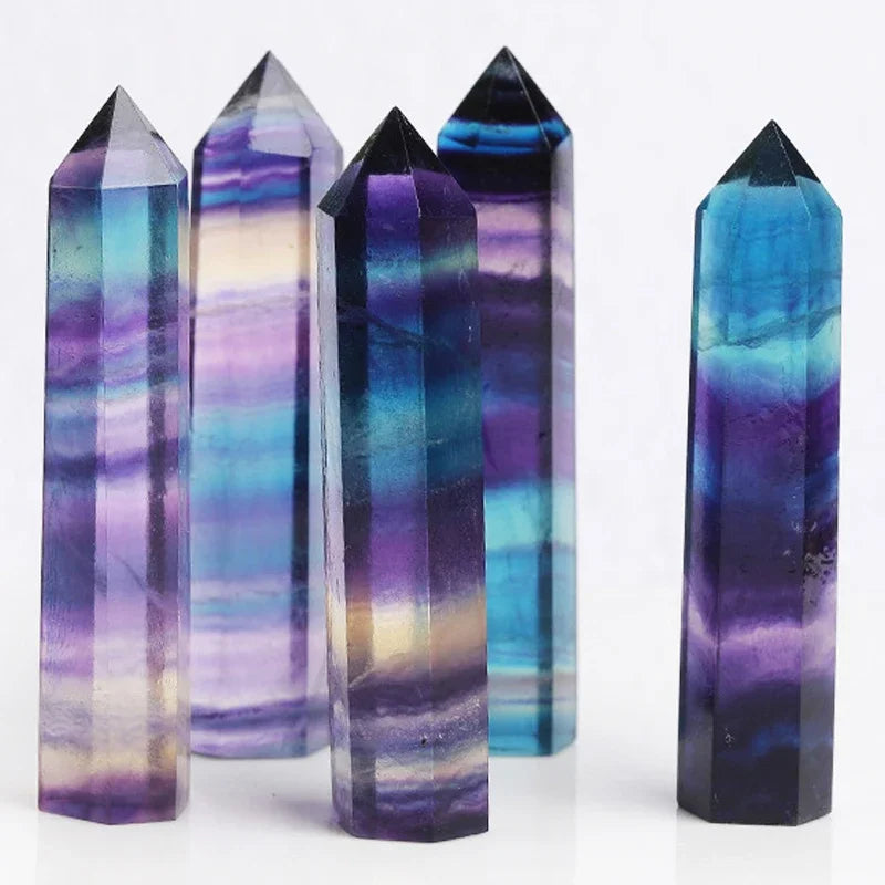 Natural Stone & Crystal Point Wand – Obelisk for Healing, Meditation & Decor