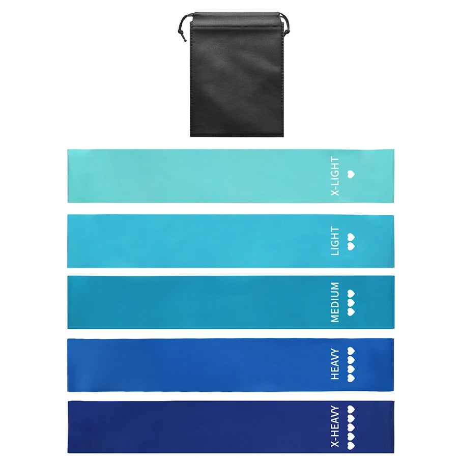 Resistance Loop Bands – Multi-Level Elastic Bands for Home Fitness, Set of 5, Pilates, Yoga & Strength Training