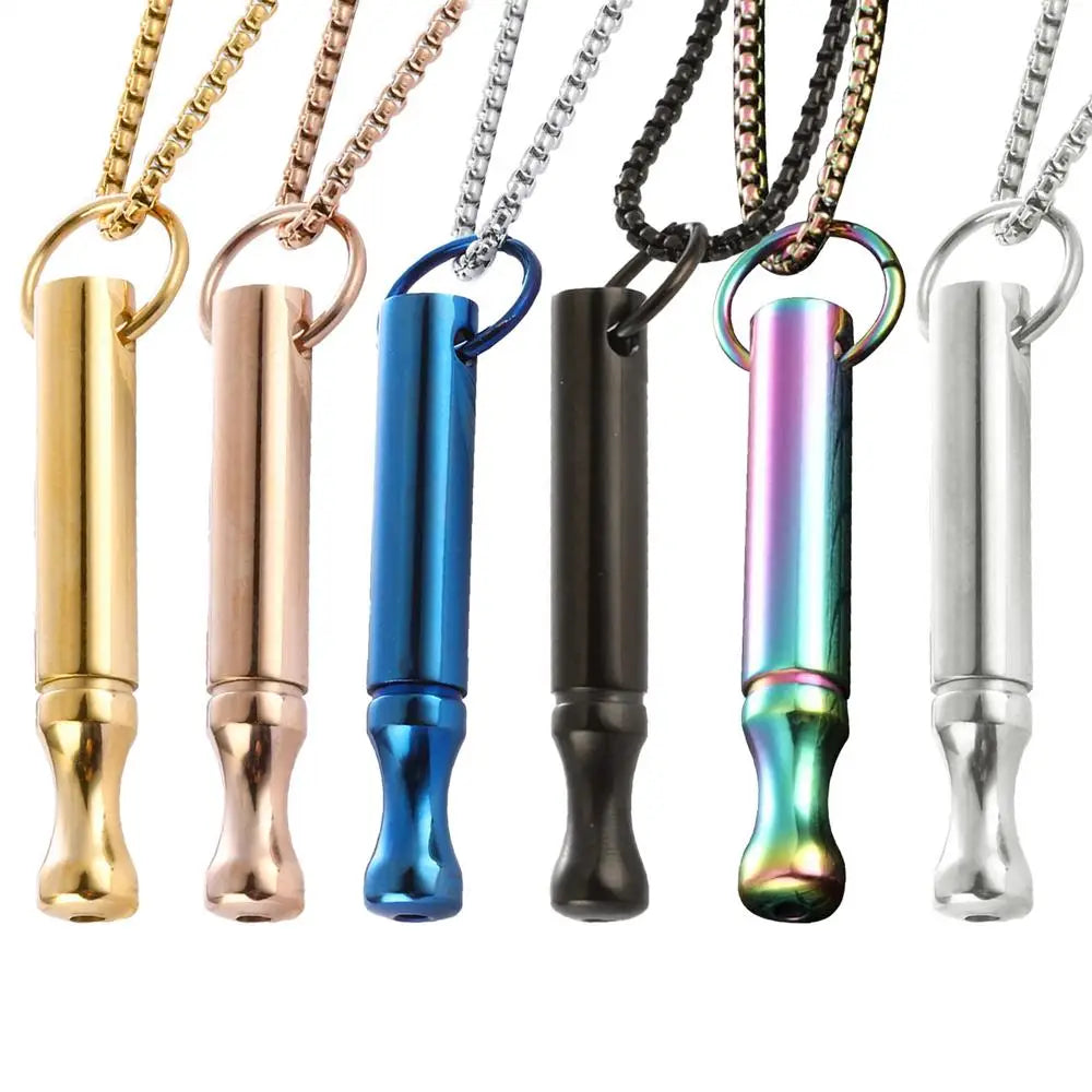 Stainless Steel Mindful Breathing Necklace – Calm, Harmony & Anti-Smoking Support