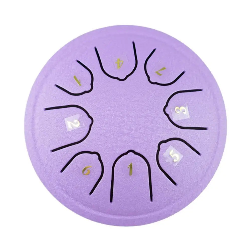 4.5-Inch 8-Tone Steel Tongue Drum – Mini Hand Pan with Accessories
