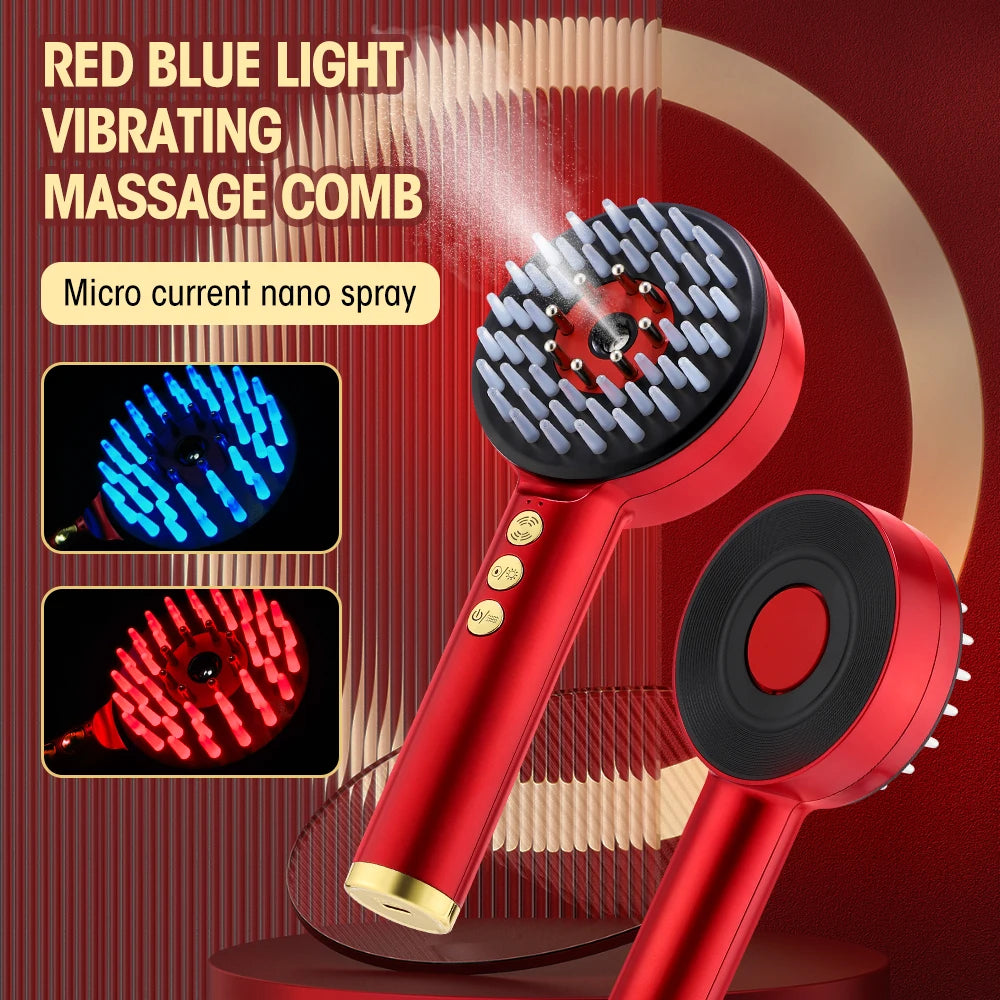 Infrared Electric Scalp Massager Comb – Hair Growth Stimulator & Essence Applicator, 3-Mode