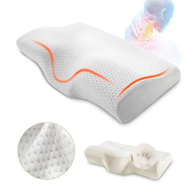Orthopedic Memory Foam Butterfly Shaped Pillow – Neck Protection for Deep, Restful Sleep