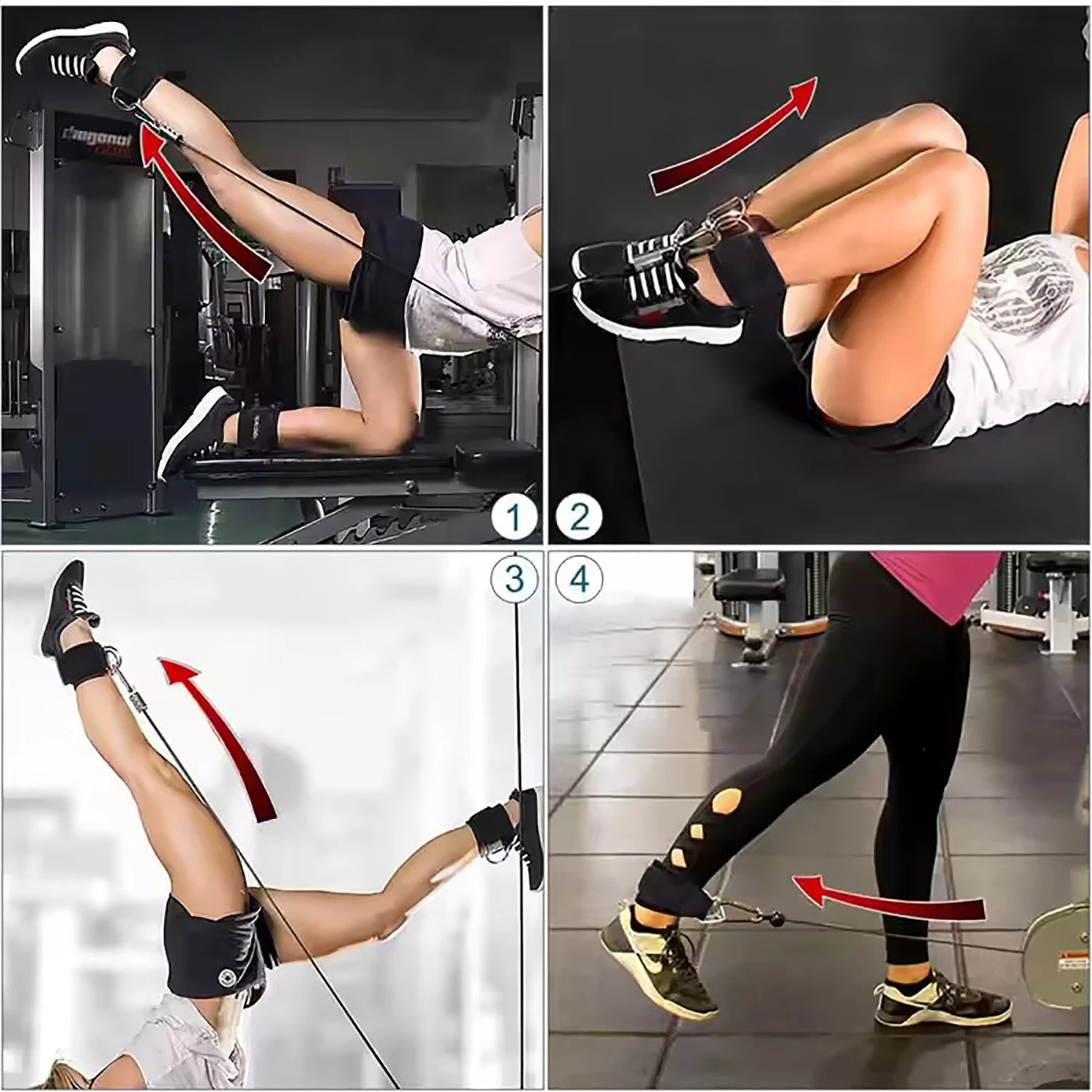 Ankle Straps Resistance Bands Set – Strength Training & Toning for Legs and Glutes