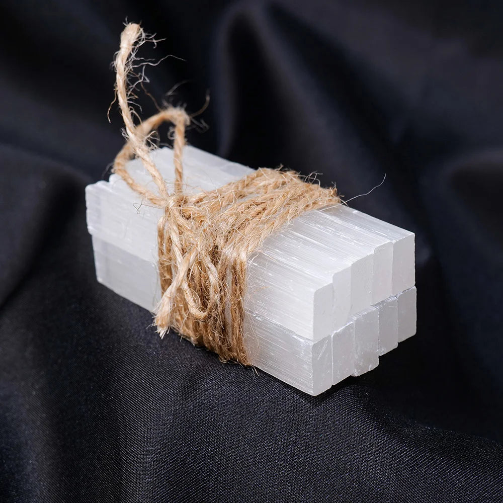 Natural Moroccan Selenite Crystal Set – Selenite Bar, Plate & Sheet Combo