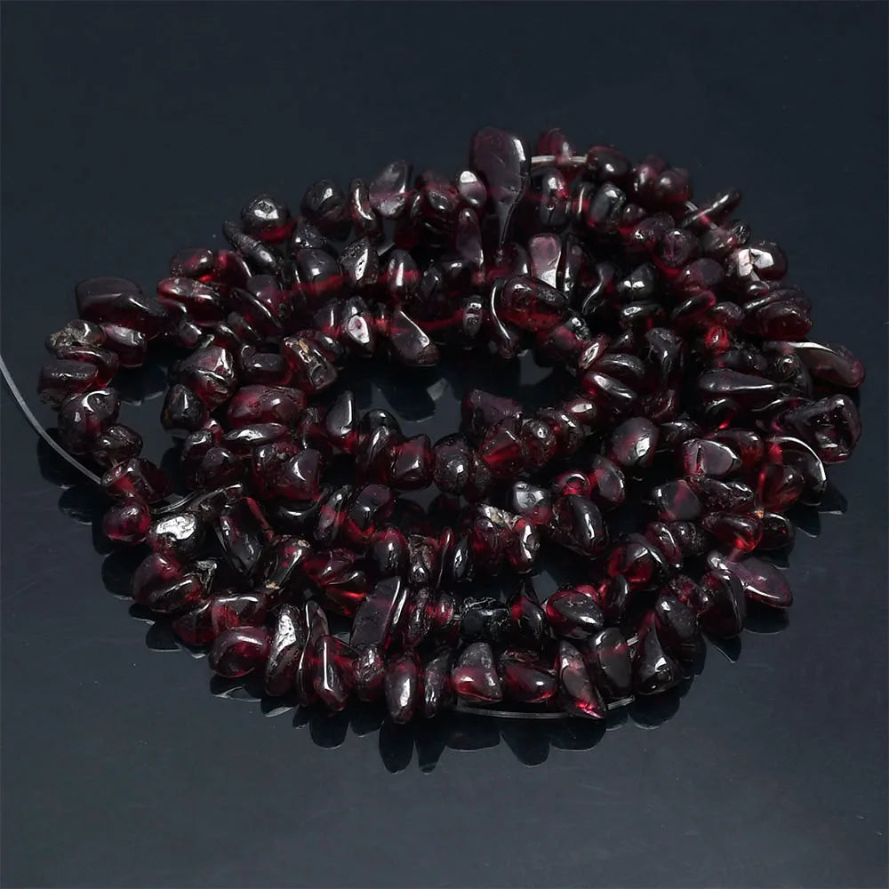 Natural Stone Chip Beads – 5-8mm Irregular Crystal Gravel for DIY Jewelry, 16-Inch (Model HK058)