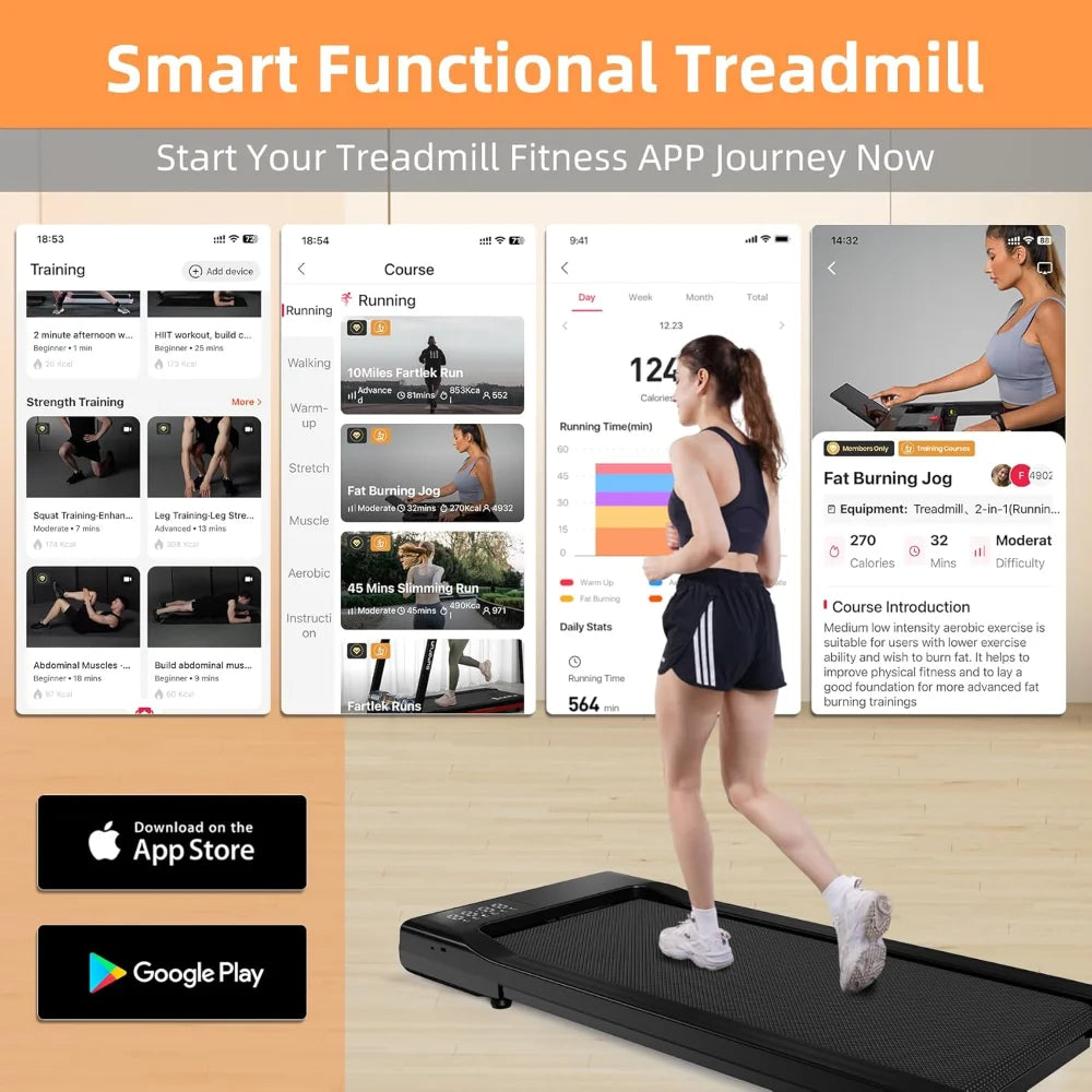 Under Desk Treadmill - Portable Walking Pad – 3-in-1 with Remote Control & LED Display