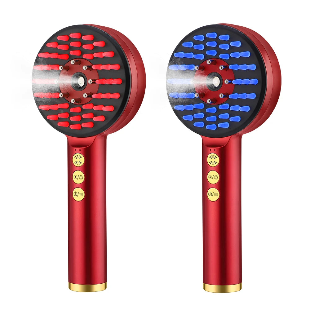 Infrared Electric Scalp Massager Comb – Hair Growth Stimulator & Essence Applicator, 3-Mode