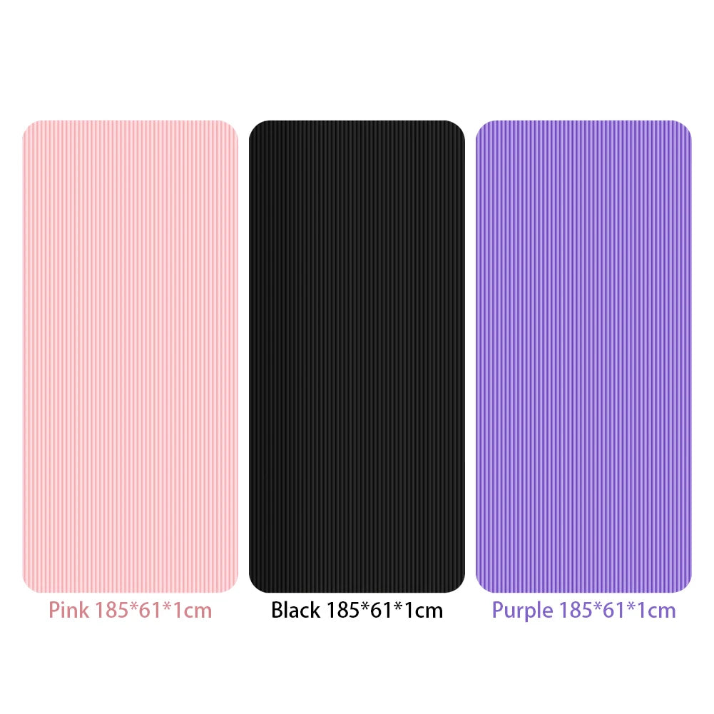 Yoga Mat – Thick Non-Slip - Solid Color NBR Fitness Mat for Home & Gym