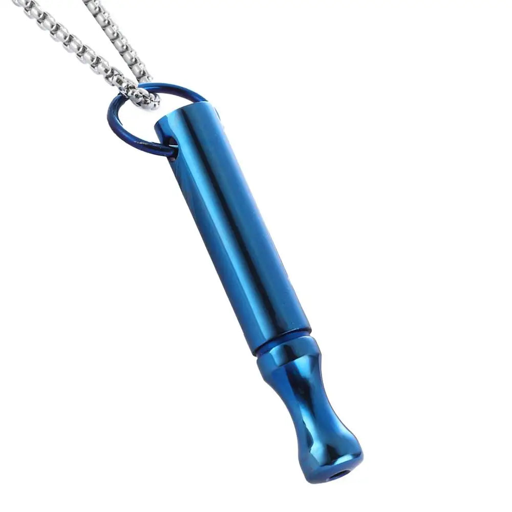 Stainless Steel Mindful Breathing Necklace – Calm, Harmony & Anti-Smoking Support