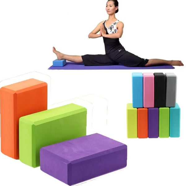 Yoga Block – Colored EVA - Non-Slip Foam Fitness Brick for Yoga, Pilates & Stretching