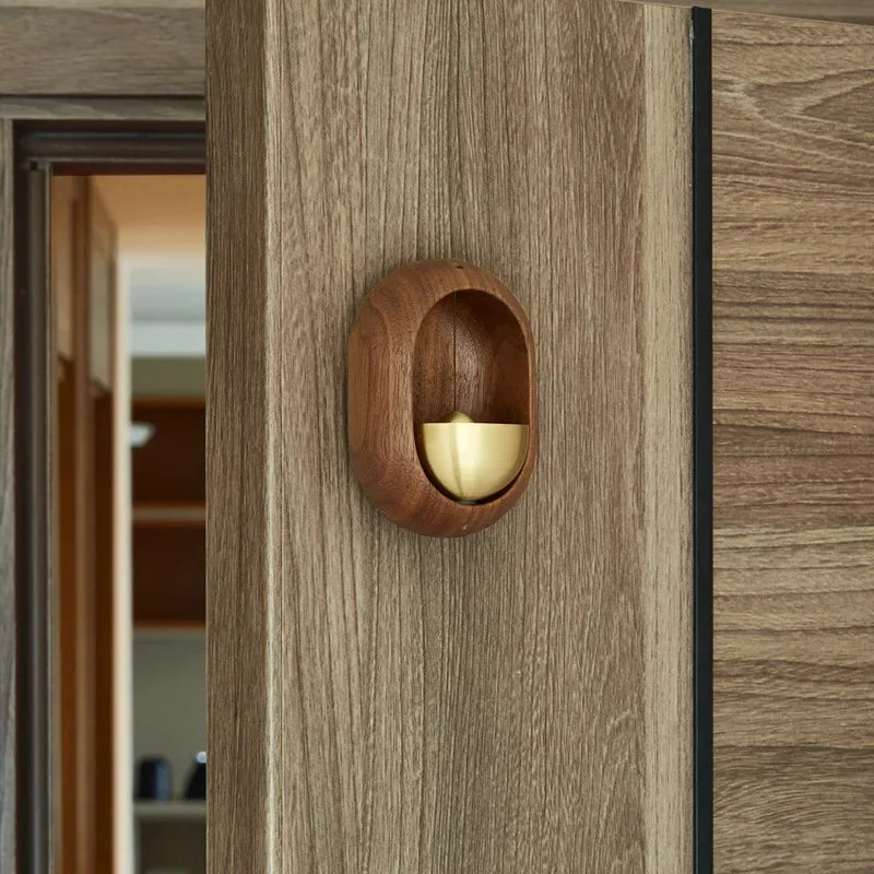 Wooden Wind Chimes Wireless Doorbell – Decorative Hanging Entrance Bell