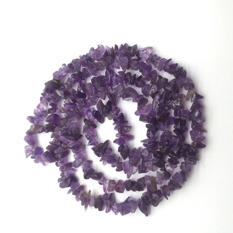 Natural Stone Chip Beads – 5-8mm Irregular Crystal Gravel for DIY Jewelry, 16-Inch (Model HK058)