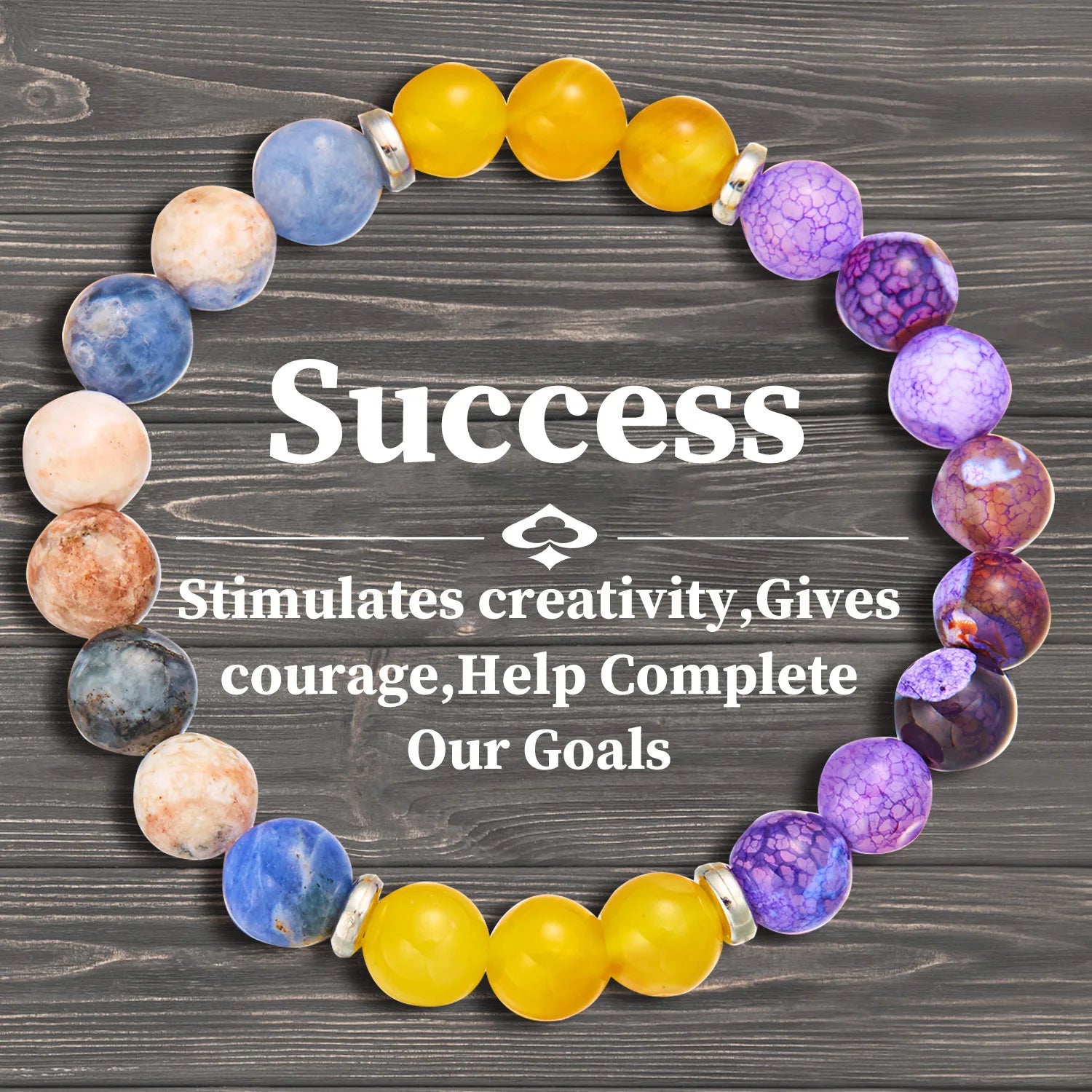 Natural Stone 7 Chakra Energy Bracelet – Good Luck & Protection Jewelry for Men and Women