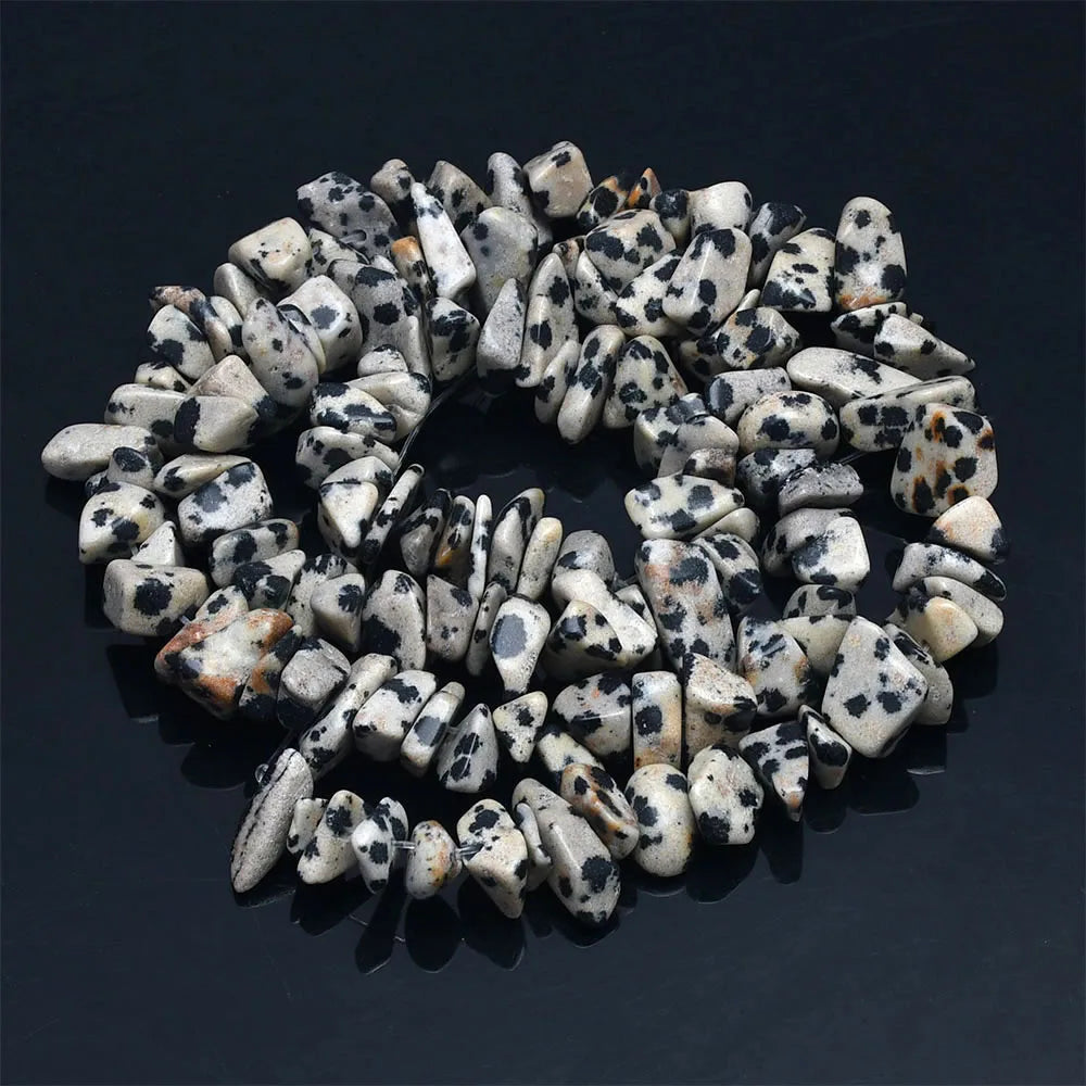 Natural Stone Chip Beads – 5-8mm Irregular Crystal Gravel for DIY Jewelry, 16-Inch (Model HK058)