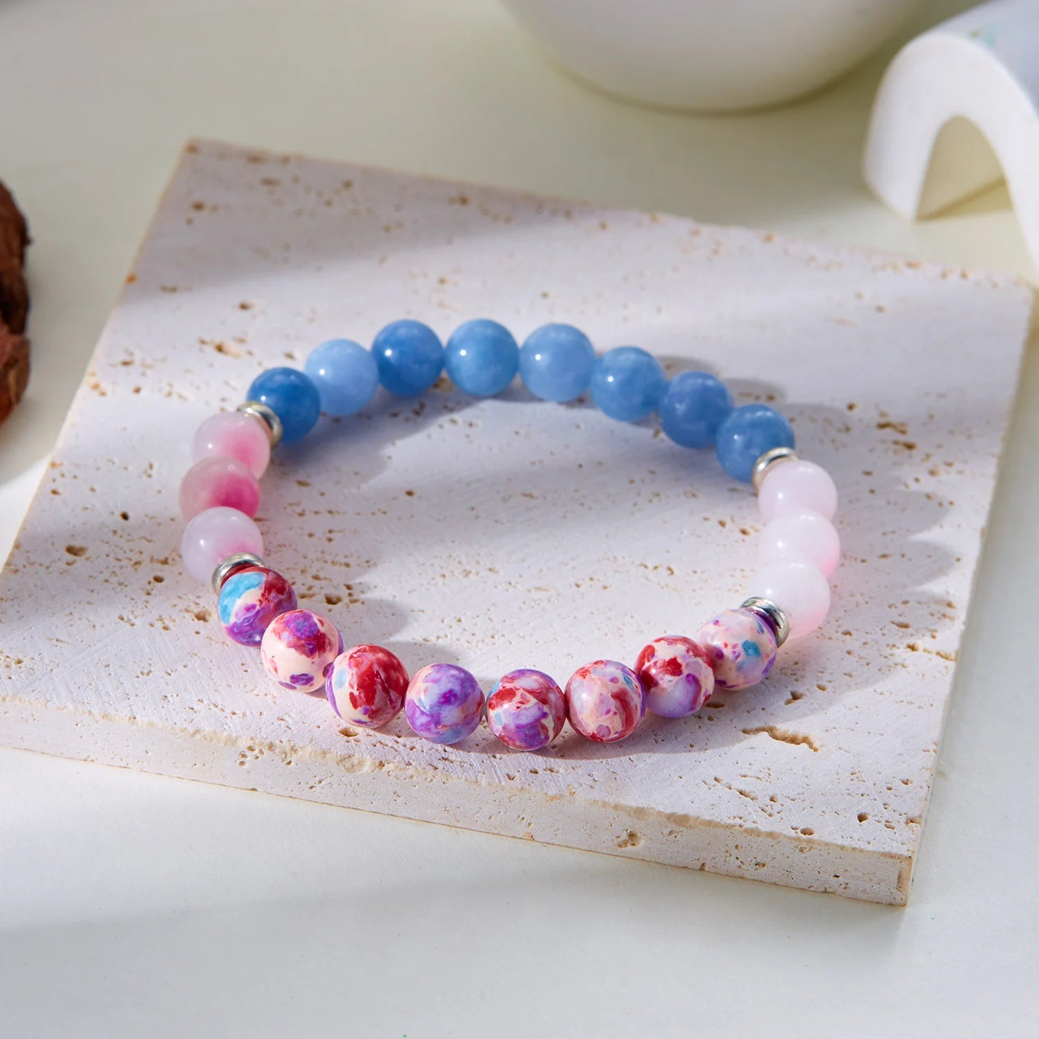 Natural Stone 7 Chakra Energy Bracelet – Good Luck & Protection Jewelry for Men and Women