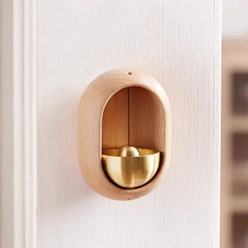 Wooden Wind Chimes Wireless Doorbell – Decorative Hanging Entrance Bell