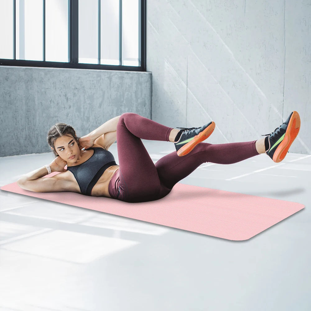 Yoga Mat – Thick Non-Slip - Solid Color NBR Fitness Mat for Home & Gym