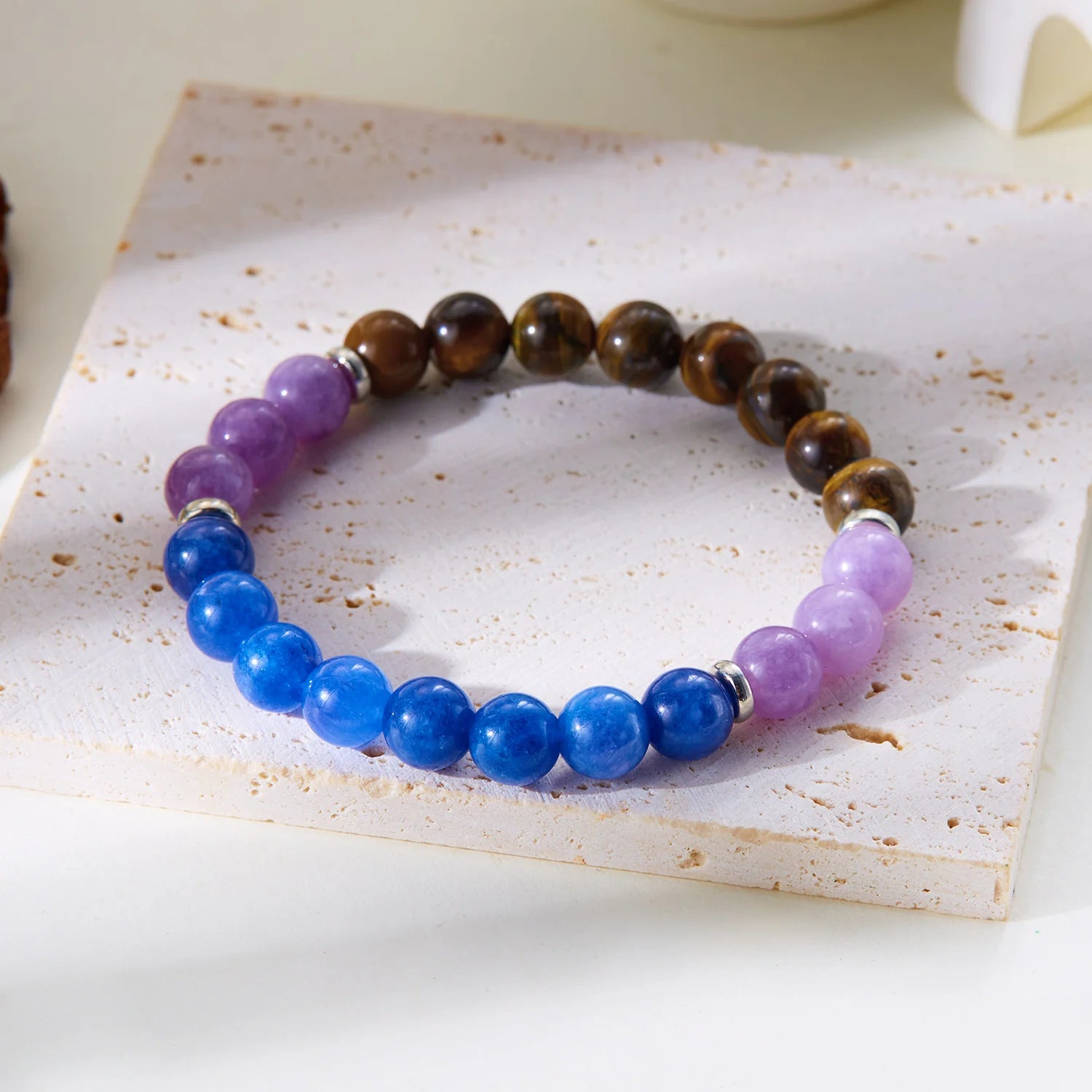 Natural Stone 7 Chakra Energy Bracelet – Good Luck & Protection Jewelry for Men and Women