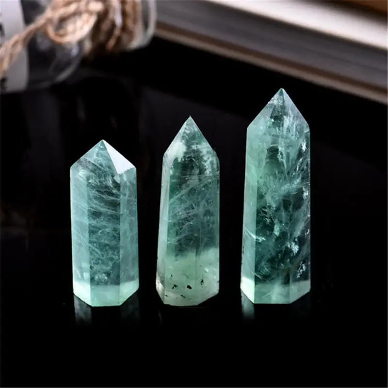 Natural Green Fluorite Crystal Obelisk – Polished Pillar for Healing, Energy Work & Home Decor