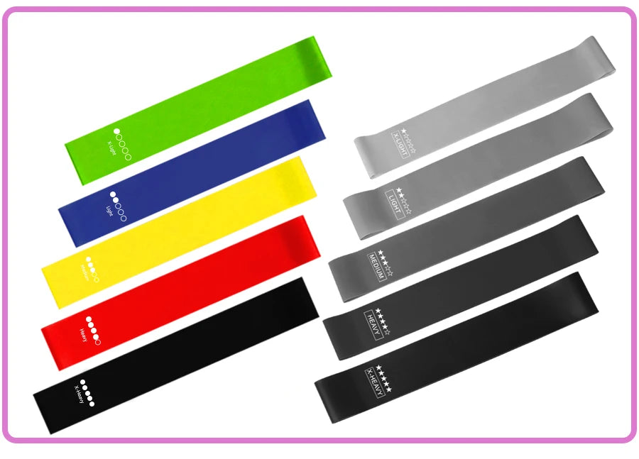Resistance Loop Bands – Multi-Level Elastic Bands for Home Fitness, Set of 5, Pilates, Yoga & Strength Training