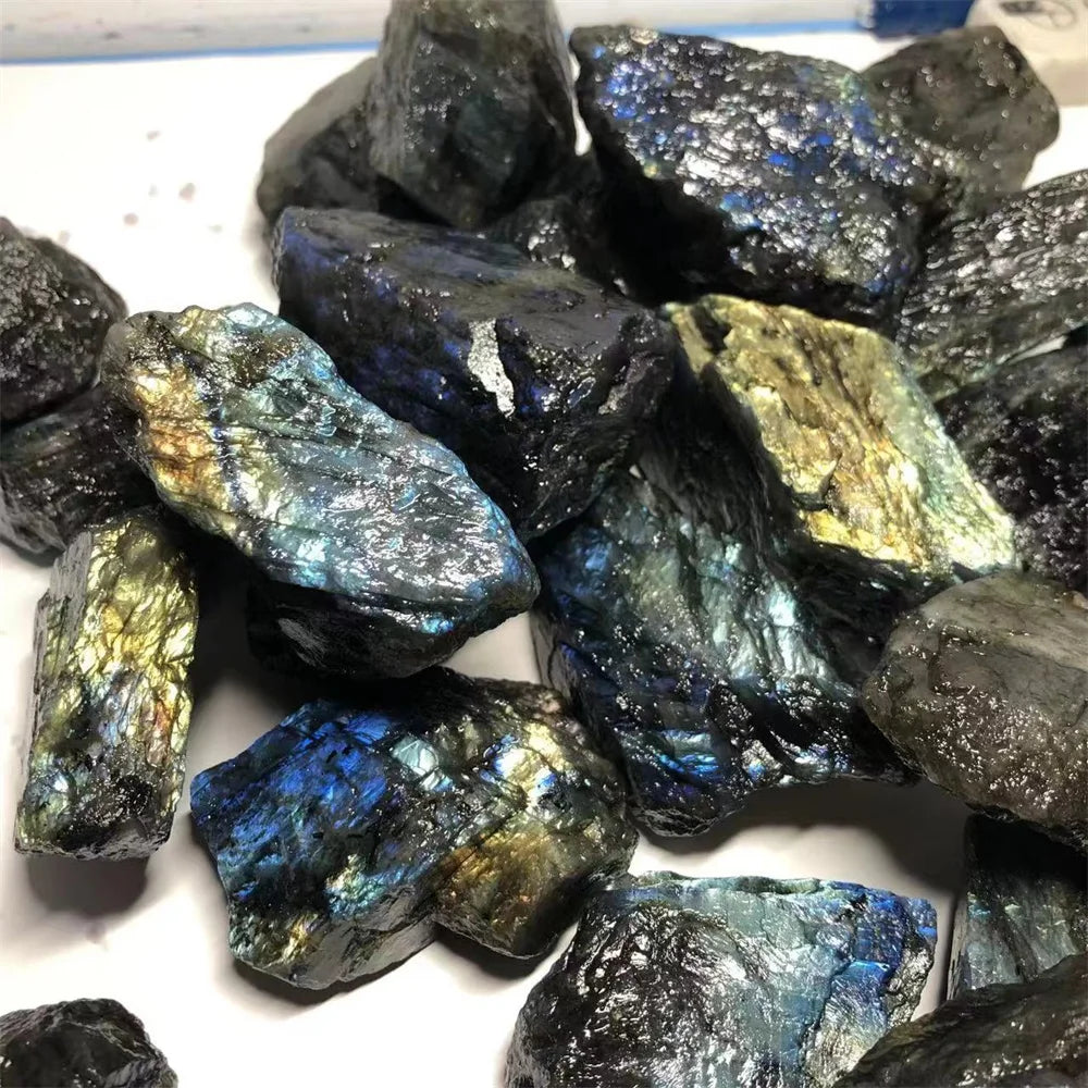 Natural Labradorite Raw Stone – Reiki Healing Mineral Specimen (20–200g)