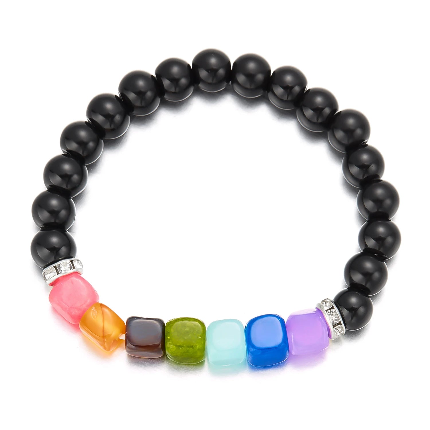 Natural Stone 7 Chakra Energy Bracelet – Good Luck & Protection Jewelry for Men and Women