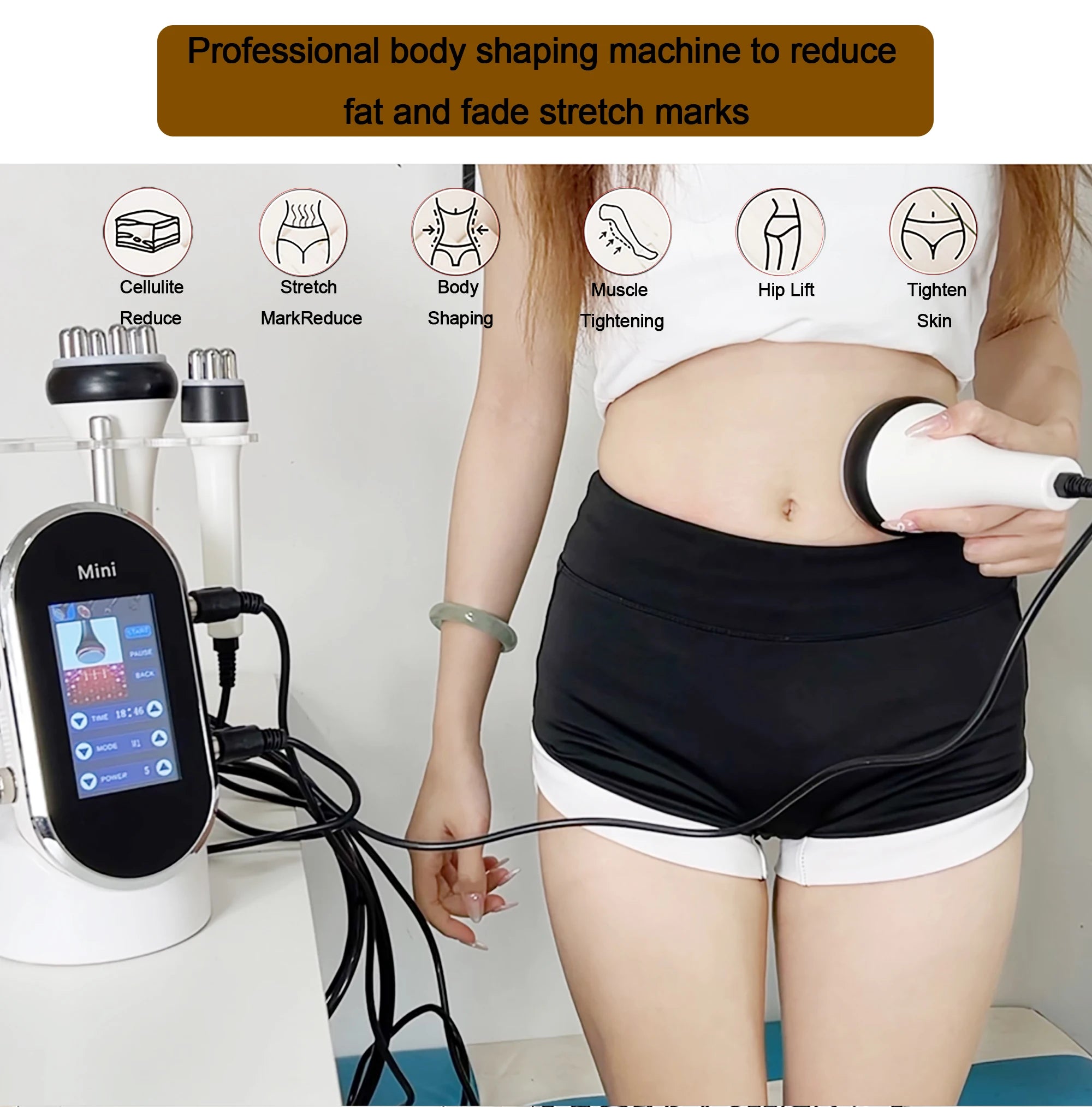 4-in-1 Cavitation Slimming &amp; Skin Tightening Device – Ultrasonic Liposuction &amp; Facial Care Machine