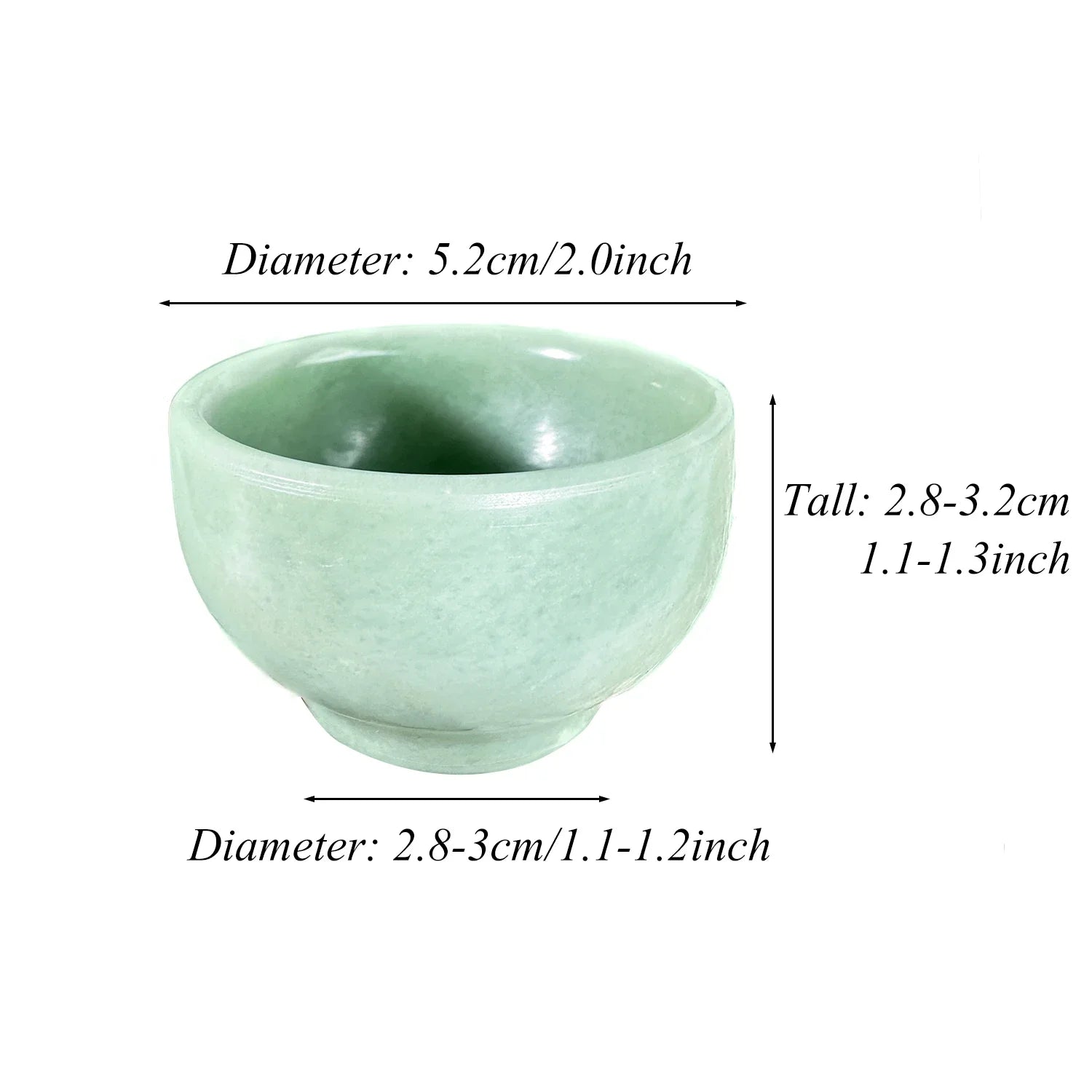 Natural Crystal Jade Bowl – Hand-Carved Quartz Cauliflower Jade Cup for Reiki & Home Decor