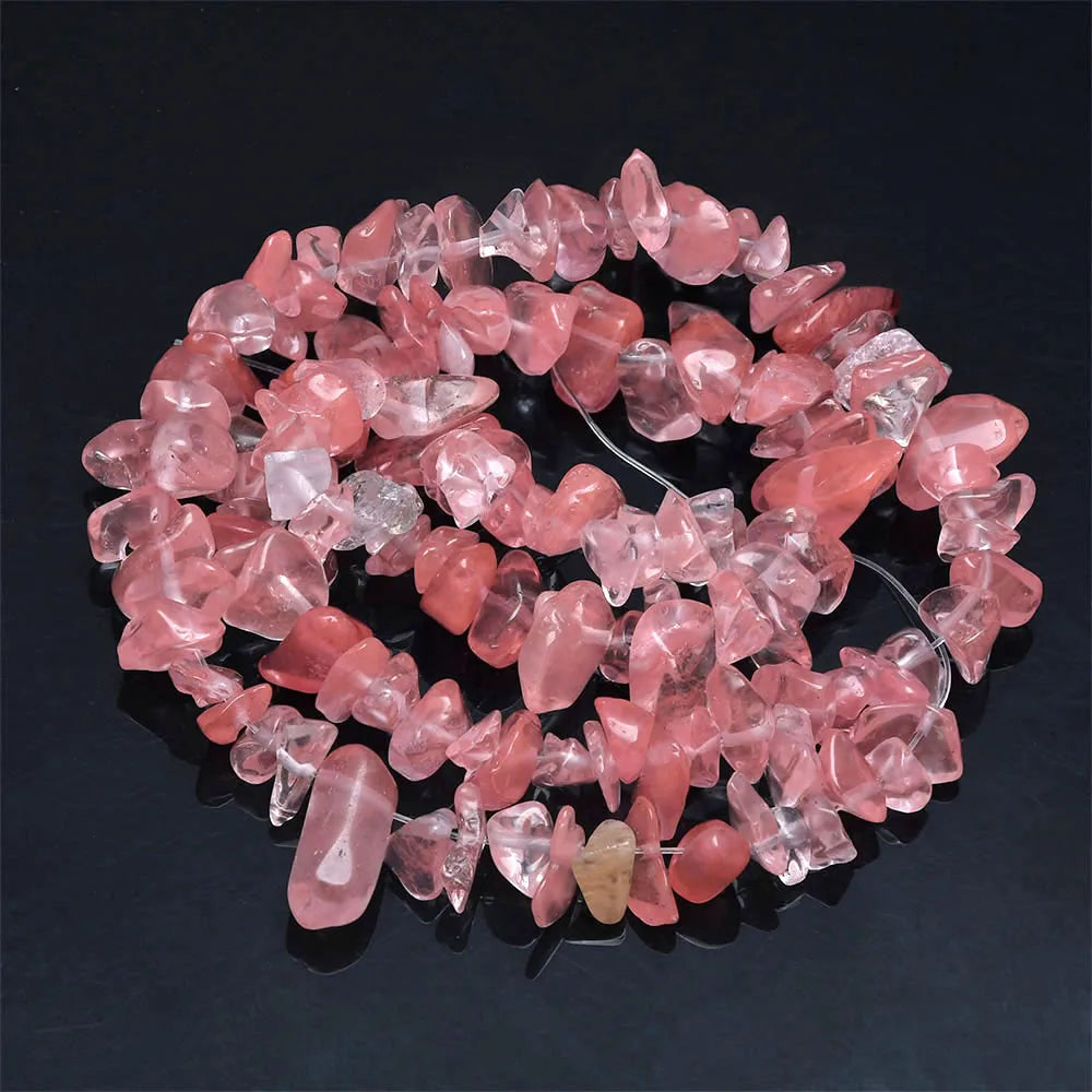 Natural Stone Chip Beads – 5-8mm Irregular Crystal Gravel for DIY Jewelry, 16-Inch (Model HK058)