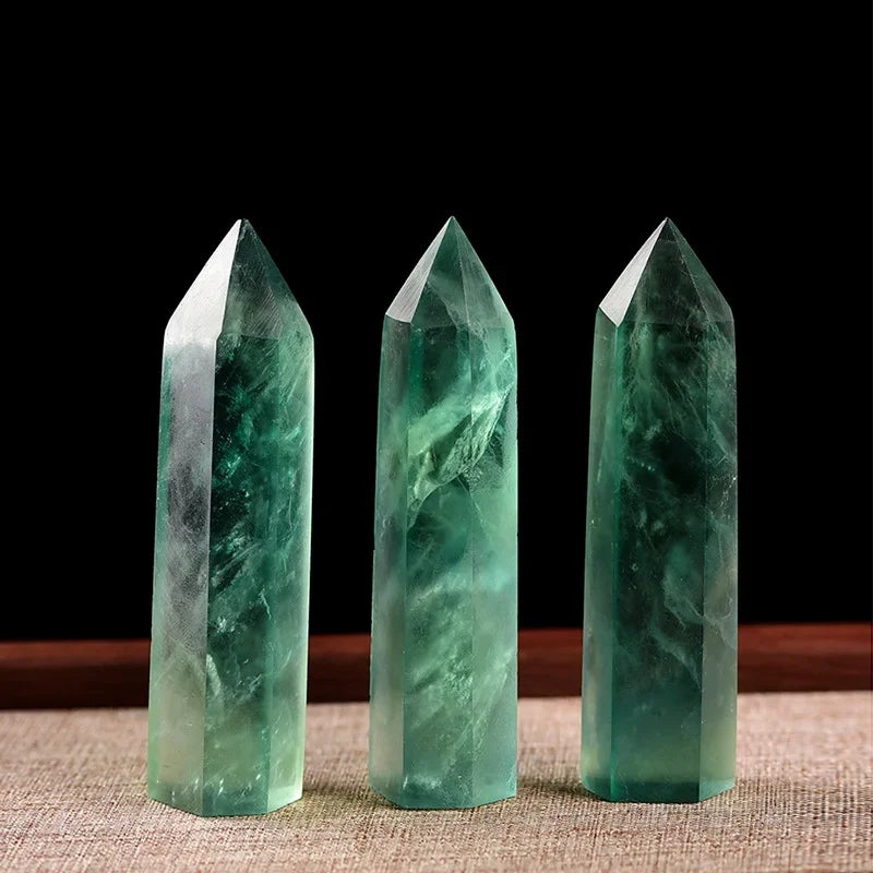 Natural Green Fluorite Crystal Obelisk – Polished Pillar for Healing, Energy Work & Home Decor