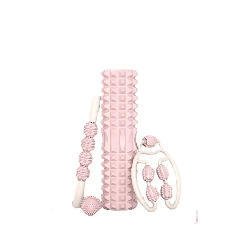 Full Body Massage Mace Foam Roller Set – Complete Muscle Relaxation & Yoga Fitness Equipment Kit