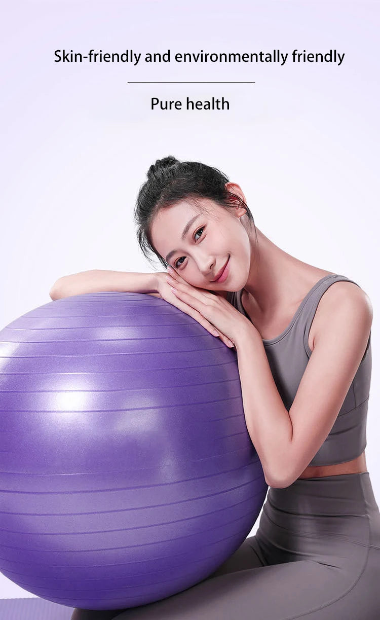 Exercise Yoga Ball – Balance Stability Swiss Ball for Home, Office & Gym