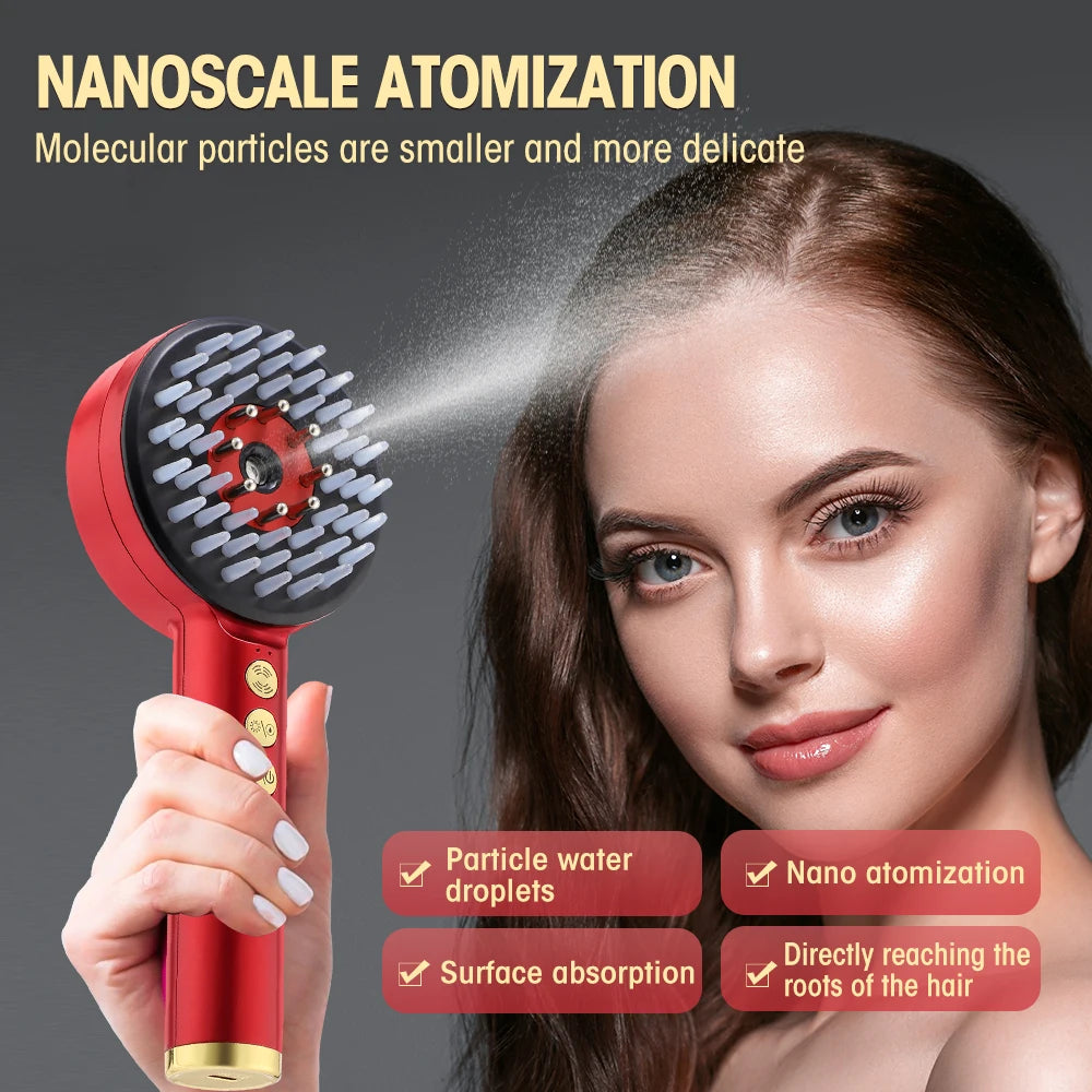Infrared Electric Scalp Massager Comb – Hair Growth Stimulator & Essence Applicator, 3-Mode