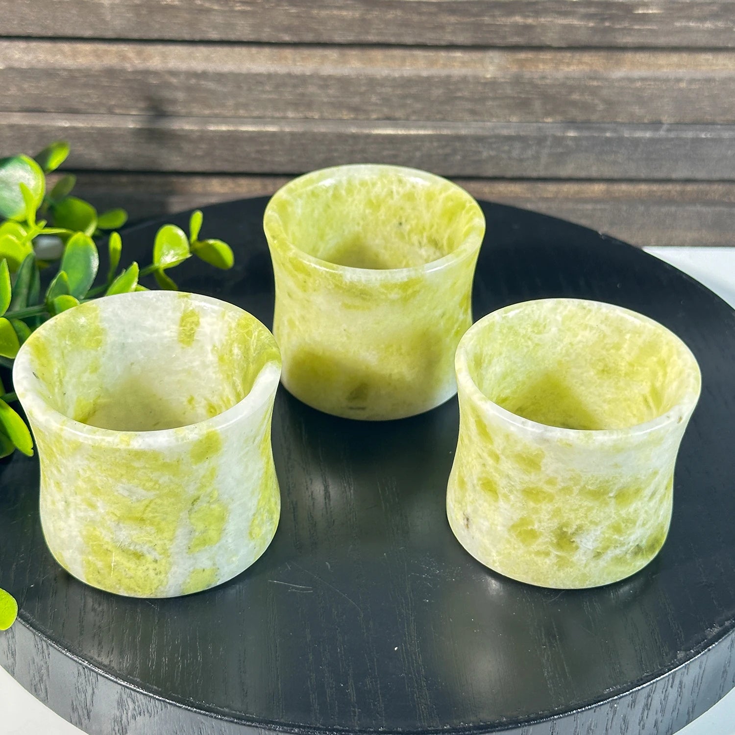 Natural Crystal Jade Bamboo Joint Cup – Carved Quartz Cauliflower Jade Bowl for Reiki & Home Decor