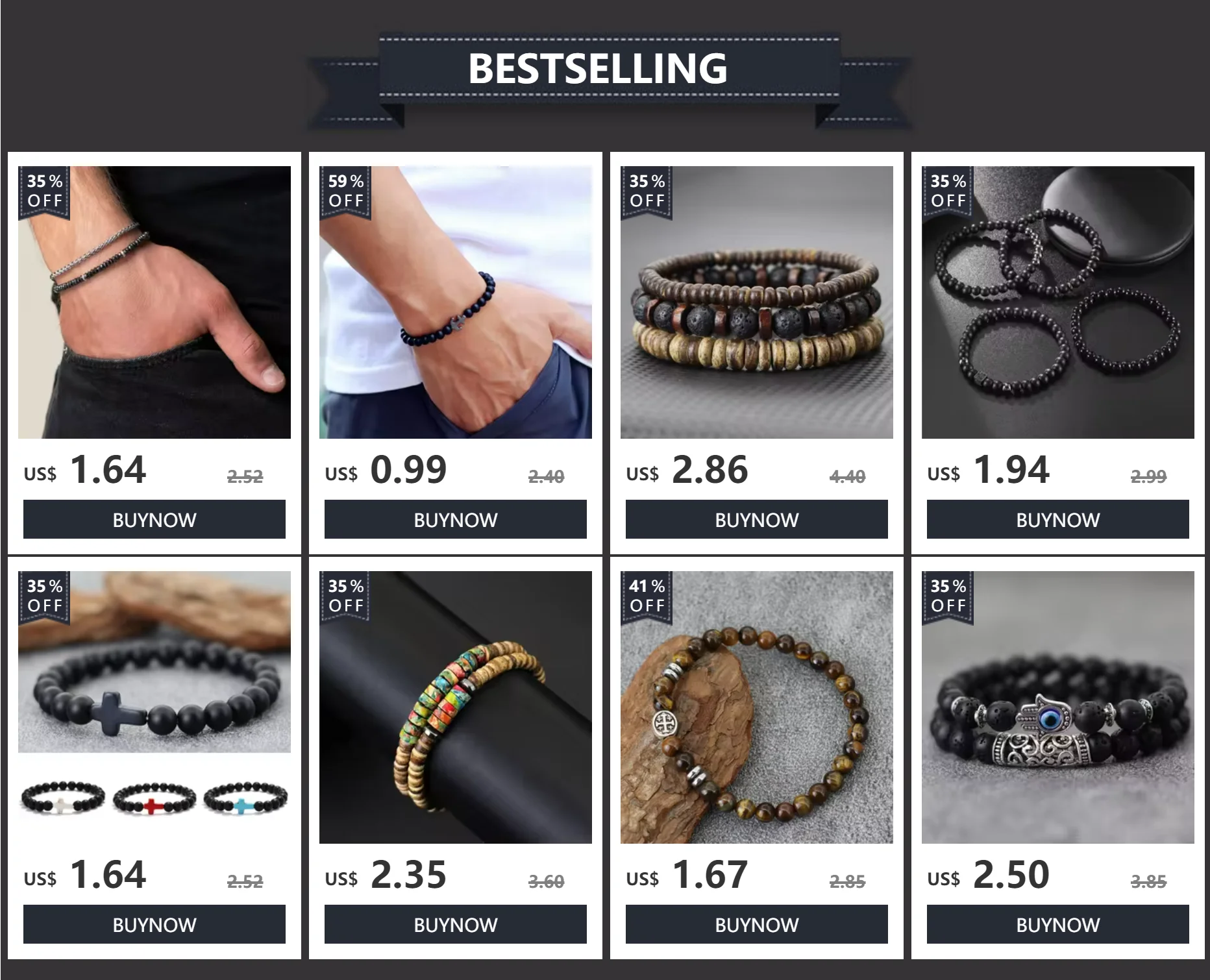 New Minimalist 4mm Bead Bracelet – Emperor Onyx Meditation Bracelet for Men & Women