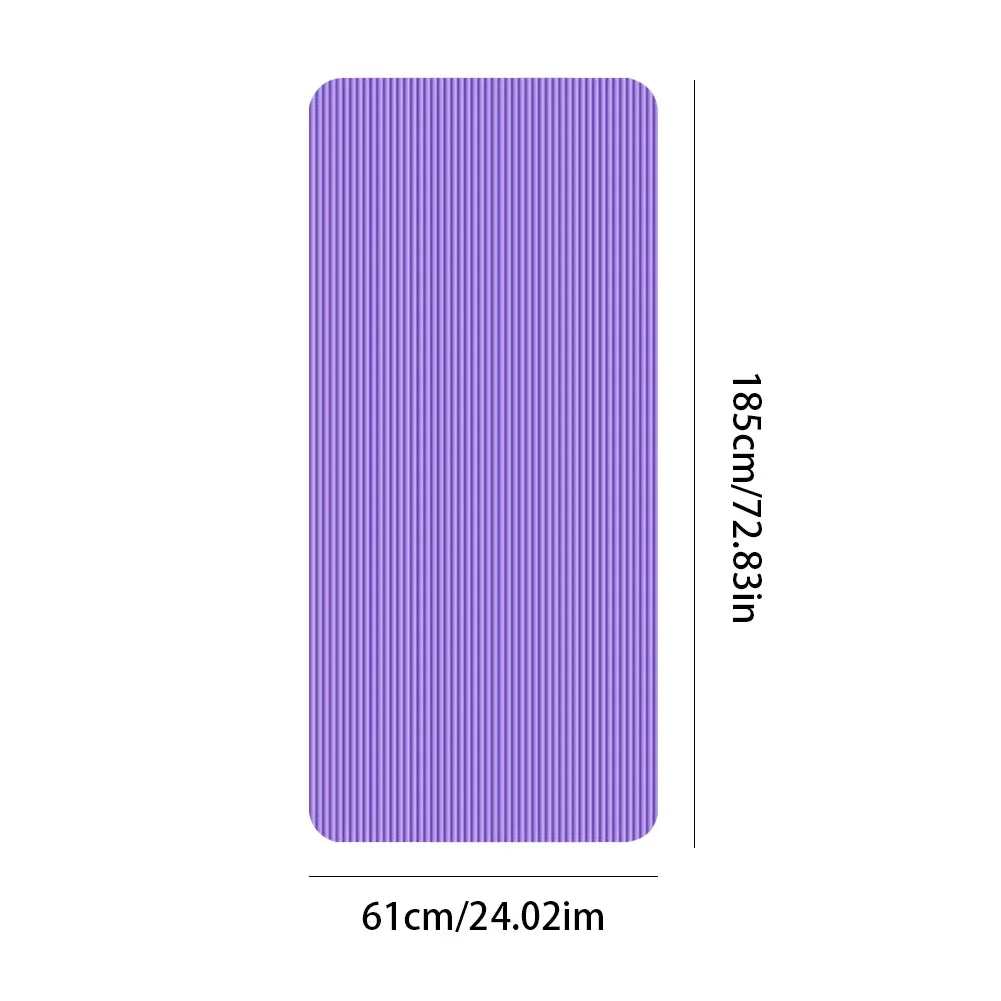 Yoga Mat – Thick Non-Slip - Solid Color NBR Fitness Mat for Home & Gym