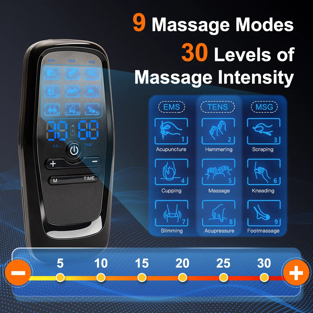 Digital EMS & TENS Muscle Stimulator Therapy Device