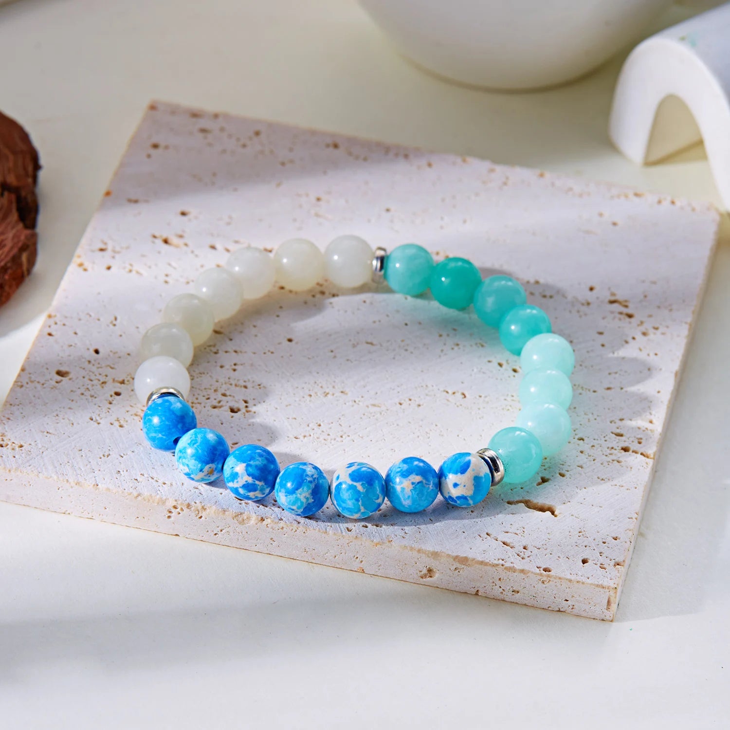 Natural Stone 7 Chakra Energy Bracelet – Good Luck & Protection Jewelry for Men and Women