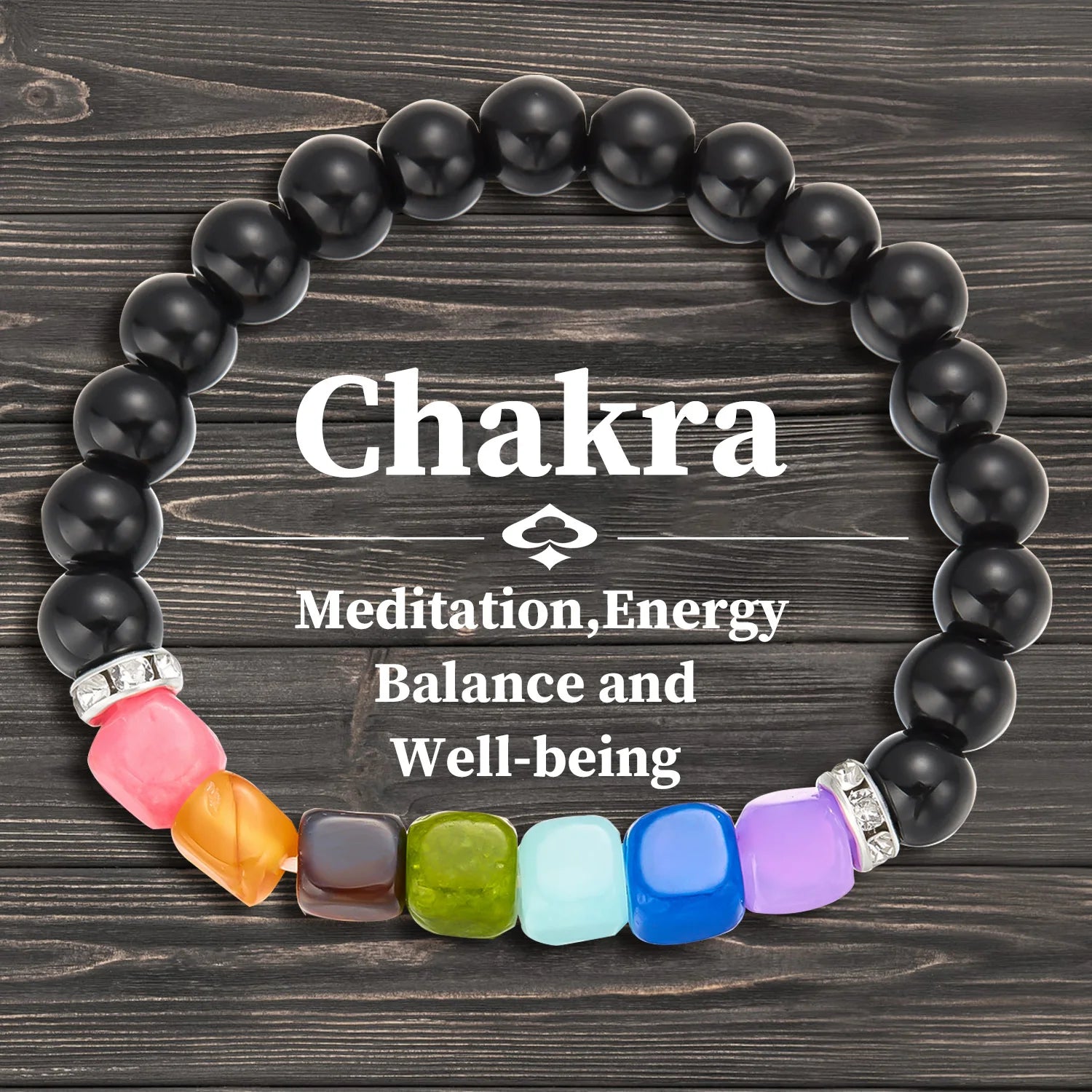 Natural Stone 7 Chakra Energy Bracelet – Good Luck & Protection Jewelry for Men and Women