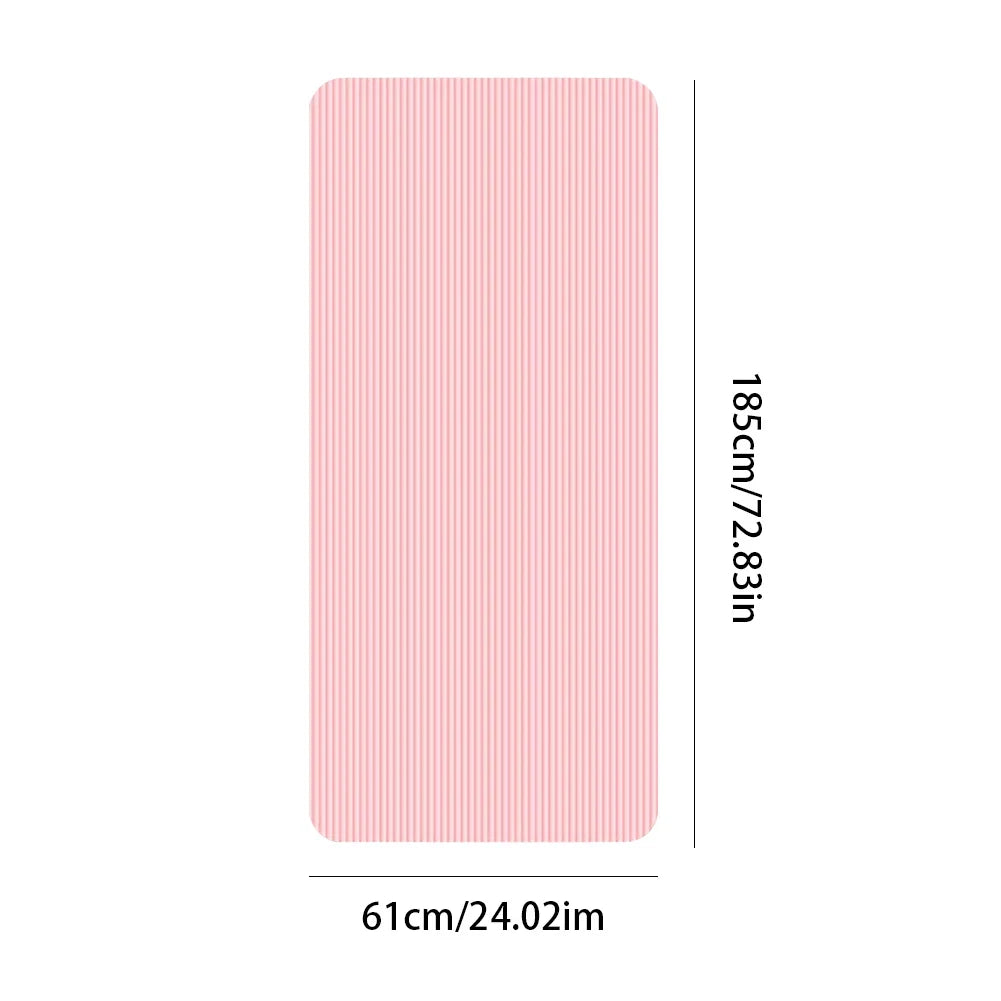 Yoga Mat – Thick Non-Slip - Solid Color NBR Fitness Mat for Home & Gym