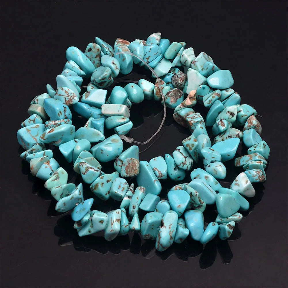 Natural Stone Chip Beads – 5-8mm Irregular Crystal Gravel for DIY Jewelry, 16-Inch (Model HK058)