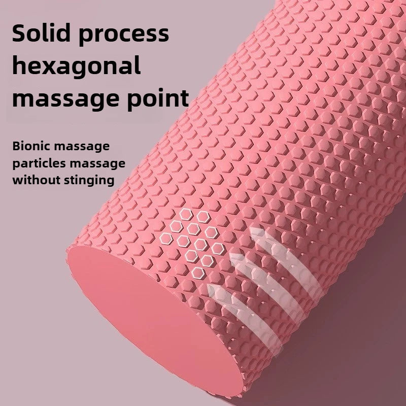 Foam Yoga Roller – Pilates Hexagonal EVA Home Workout Support (9.5cm x 29.7cm)